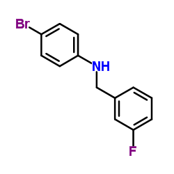 4-Bromo-N-(3-fluorobenzyl)aniline结构式