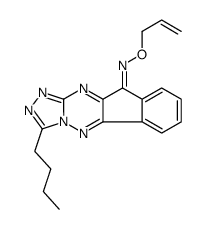 10H-INDENO[2,1-E]-1,2,4-TRIAZOLO[4,3-B][1,2,4]TRIAZIN-10-ONE, 3-BUTYL-, O-2-PROPEN-1-YLOXIME结构式