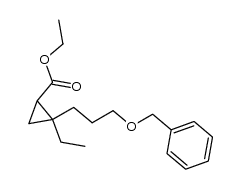 ethyl 2-(3-(benzyloxy)propyl)-2-ethylcyclopropanecarboxylate结构式