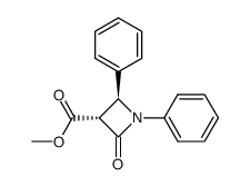 trans-3-(Methoxycarbonyl)-1,4-diphenyl-2-azetidinone Structure