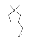3-bromomethyl-1,1-dimethyl-1-silacyclopentane Structure