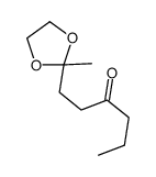 1-(2-methyl-1,3-dioxolan-2-yl)hexan-3-one结构式
