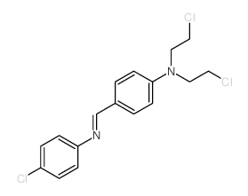 Benzenamine,N,N-bis(2-chloroethyl)-4-[[(4-chlorophenyl)imino]methyl]- Structure