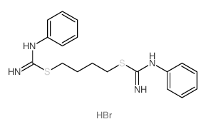Carbamimidothioic acid,phenyl-, 1,4-butanediyl ester, dihydrobromide (9CI) structure
