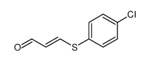 3-(4-chlorophenyl)sulfanylprop-2-enal结构式