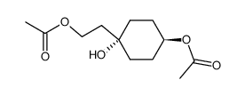 Acetic acid 2-(4-acetoxy-1-hydroxy-cyclohexyl)-ethyl ester Structure