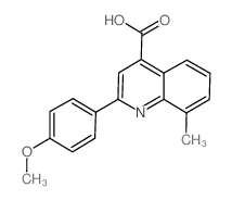 2-(4-甲氧基苯基)-8-甲基喹啉-4-羧酸结构式