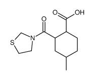 4-methyl-2-(1,3-thiazolidine-3-carbonyl)cyclohexane-1-carboxylic acid Structure