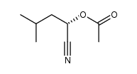 (S)-(-)-2-acetoxy-(4-methyl)-pentanenitrile结构式