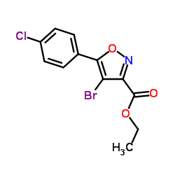 Ethyl 4-bromo-5-(4-chlorophenyl)-1,2-oxazole-3-carboxylate Structure