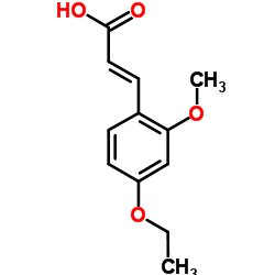 (2E)-3-(4-Ethoxy-2-methoxyphenyl)acrylic acid结构式