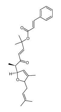 2-(3-methylbut-2-enyl)-5-(5-cinnamoloxy-2-oxo-1,5-dimethylhex-3-enyl)-3-methyl-2,5-dihydrofuran Structure