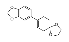8-(1,3-benzodioxol-5-yl)-1,4-dioxaspiro[4.5]dec-7-ene结构式