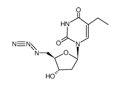 5'-azido-5-ethyl-2',5'-dideoxyuridine结构式