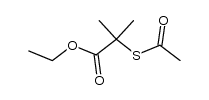 2-acetylsulfanyl-2-methylpropionic acid ethyl ester Structure