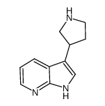 3-(pyrrolidin-3-yl)-1H-pyrrolo[2,3-b]pyridine结构式
