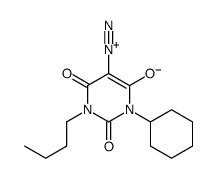 3-butyl-1-cyclohexyl-5-diazonio-2,6-dioxopyrimidin-4-olate Structure