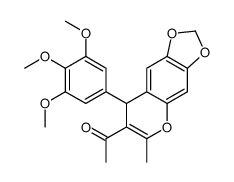 1-[6-methyl-8-(3,4,5-trimethoxyphenyl)-8H-[1,3]dioxolo[4,5-g]chromen-7-yl]ethanone结构式