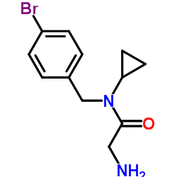 N-(4-Bromobenzyl)-N-cyclopropylglycinamide结构式