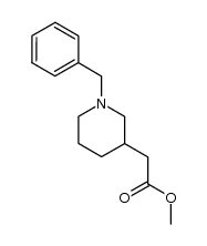 1-benzyl-3-(carbomethoxymethyl)piperidine结构式