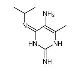 6-methyl-4-N-propan-2-ylpyrimidine-2,4,5-triamine Structure