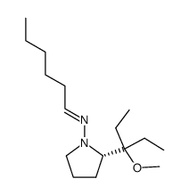 [(S)-2-(1-Ethyl-1-methoxy-propyl)-pyrrolidin-1-yl]-hex-(Z)-ylidene-amine结构式