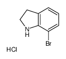 7-Bromo-2,3-dihydro-1H-indole hydrochloride结构式