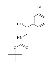 [2-(3-chloro-phenyl)-2-hydroxy-ethyl]-carbamic acid tert-butyl ester结构式