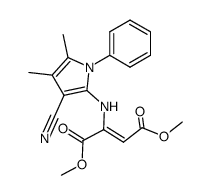 (E)-2-(3-Cyano-4,5-dimethyl-1-phenyl-1H-pyrrol-2-ylamino)-but-2-enedioic acid dimethyl ester Structure