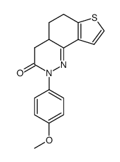 2-(4-Methoxy-phenyl)-4,4a,5,6-tetrahydro-2H-thieno[2,3-h]cinnolin-3-one结构式