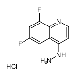 4-Hydrazino-6,8-difluoroquinoline hydrochloride结构式