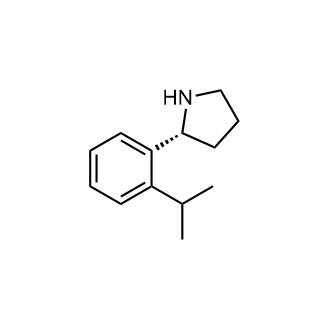 (2R)-2-(2-异丙基苯基)吡咯烷结构式