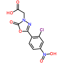 [5-(2-Chloro-4-nitrophenyl)-2-oxo-1,3,4-oxadiazol-3(2H)-yl]acetic acid结构式