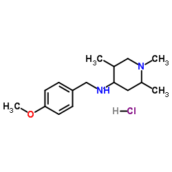 N-(4-Methoxybenzyl)-1,2,5-trimethyl-4-piperidinamine hydrochloride (1:1)结构式