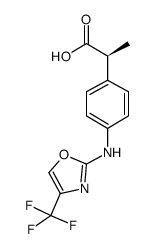 (2S)-2-(4-{[4-(Trifluoromethyl)-1,3-oxazol-2-yl]amino}phenyl)propanoic acid结构式