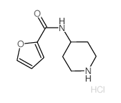 N-(4-Piperidinyl)-2-furamide hydrochloride结构式