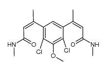 (2Z,2'Z)-3,3'-(4,6-dichloro-5-methoxy-1,3-phenylene)bis(N-methylbut-2-enamide) Structure