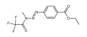 ethyl 4-(3-methyl-3-(2,2,2-trifluoroacetyl)triaz-1-en-1-yl)benzoate Structure