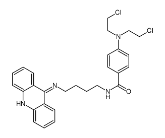 N-[4-(acridin-9-ylamino)butyl]-4-[bis(2-chloroethyl)amino]benzamide结构式