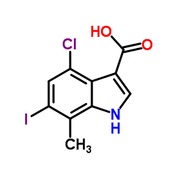 4-Chloro-6-iodo-7-methyl-1H-indole-3-carboxylic acid图片