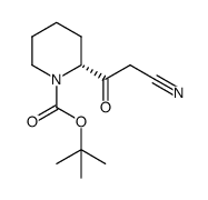 (R)-tert-butyl 2-(2-cyanoacetyl)piperidine-1-carboxylate结构式