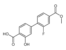 4-(2-fluoro-4-methoxycarbonylphenyl)-2-hydroxybenzoic acid结构式