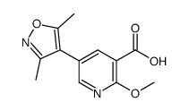 5-(3,5-dimethyl-1,2-oxazol-4-yl)-2-methoxypyridine-3-carboxylic acid Structure