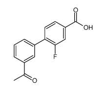3'-Acetyl-2-fluoro-[1,1'-biphenyl]-4-carboxylic acid结构式