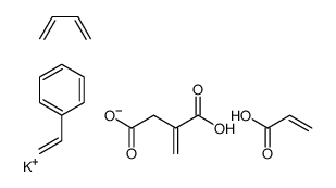 potassium,buta-1,3-diene,3-carboxybut-3-enoate,prop-2-enoic acid,styrene Structure