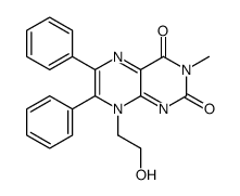 8-(2-hydroxyethyl)-3-methyl-6,7-diphenylpteridine-2,4-dione Structure