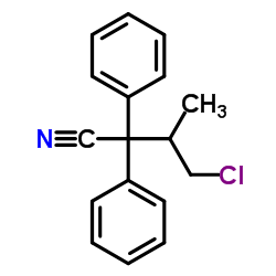 4-Chloro-3-methyl-2,2-diphenylbutanenitrile结构式