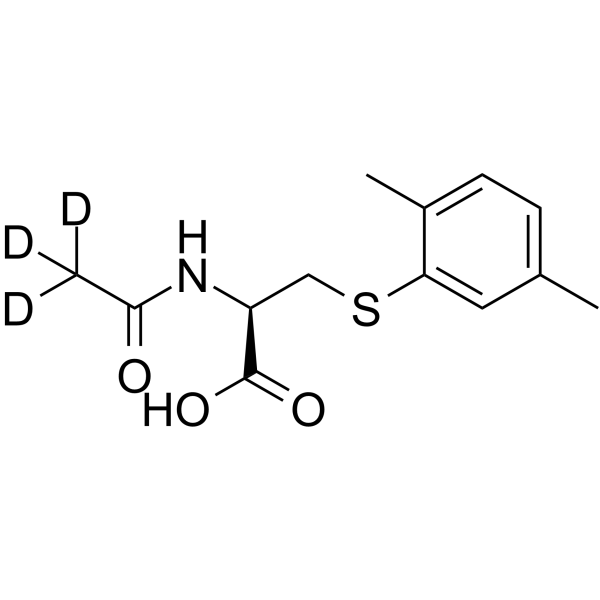 N-Acetyl-S-(2,5-dimethylbenzene)-L-cysteine-d3 Structure