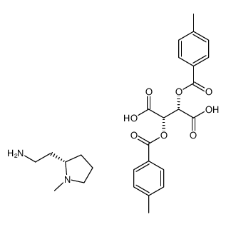 (-)-2-(2-aminoethyl)-1-methylpyrrolidine O,O'-di-p-toluoyl-D-tartaric acid salt Structure