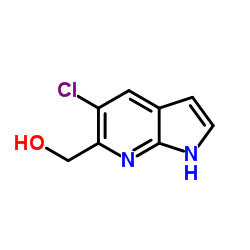 (5-Chloro-1H-pyrrolo[2,3-b]pyridin-6-yl)methanol结构式